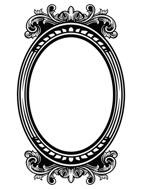 Vector vintage mirror frame