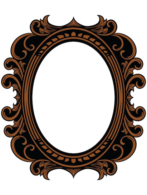 Vector vintage mirror frame