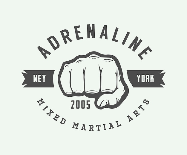 Vintage mixed martial arts logo