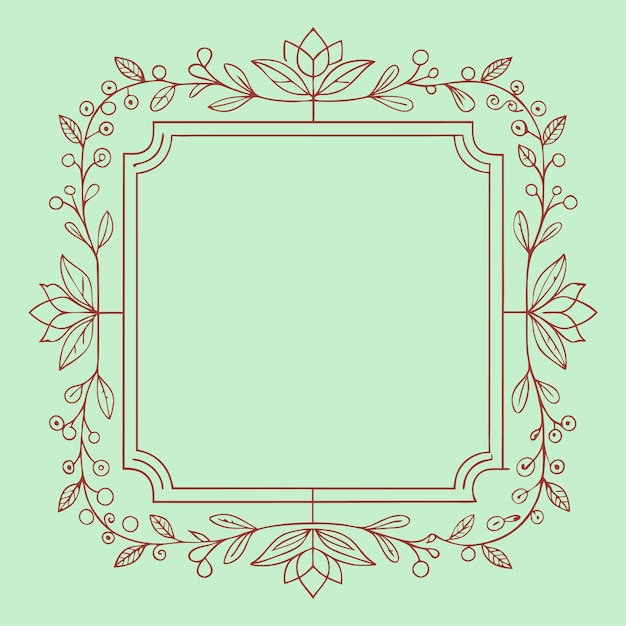vintage_more_wedding_border_square_line_art 1