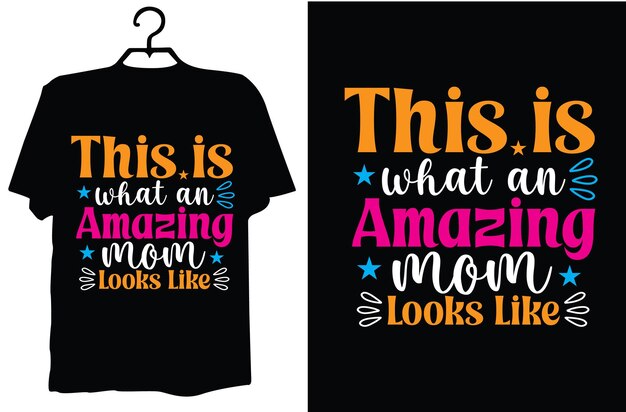 Vector vintage mother day t shirt design for mom t shirt design vector