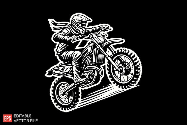 Vintage Motocross Rider