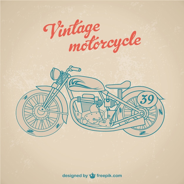 Vettore di moto d'epoca