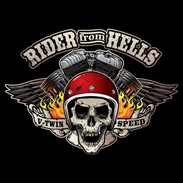 Vector vintage motorcycle club logo