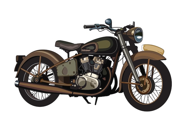 Vintage Motorcycle Illustration