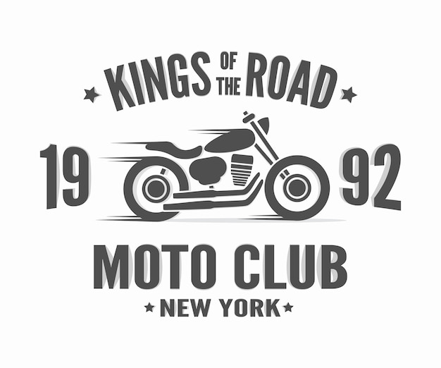 Vintage motorcycle label tshirt design