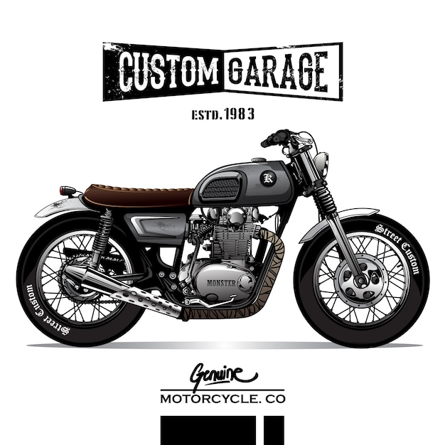 Vector vintage motorcycle poster