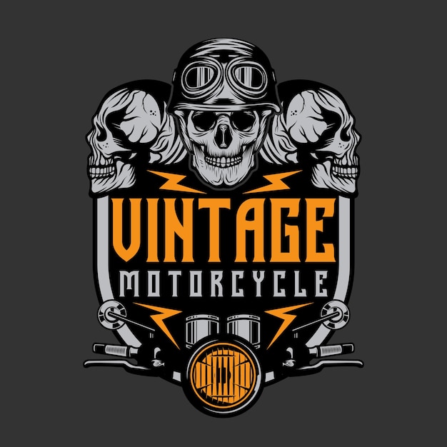 Vintage motorcycle repair logo