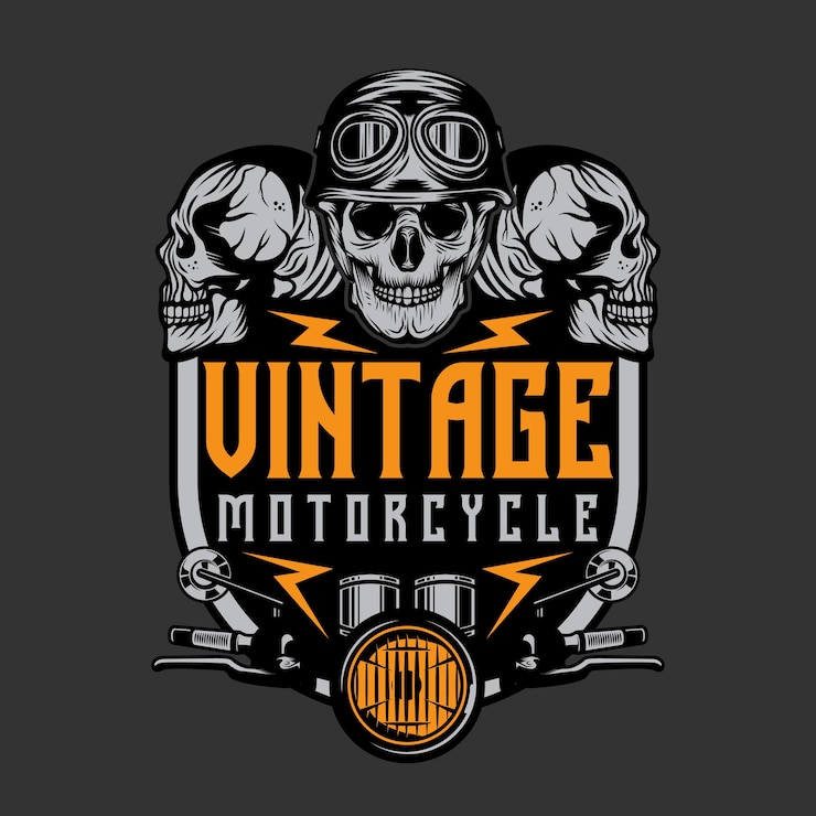 Vector vintage motorcycle repair logo