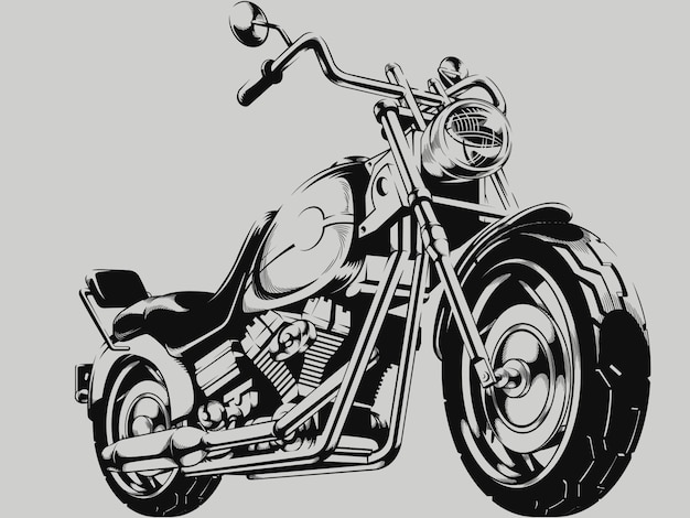 Vector vintage motorcycle silhouette