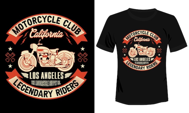 Vintage motorcycle t-shirt design vector illustration