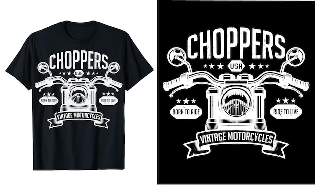 Vector vintage motorcycle t shirt design