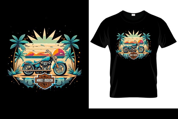 Vector vintage motorcycle tshirt design