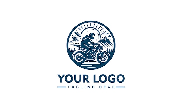 Vintage Motorcycle Vector Professional Motocross Harley Design voor Sport Business Identiteit