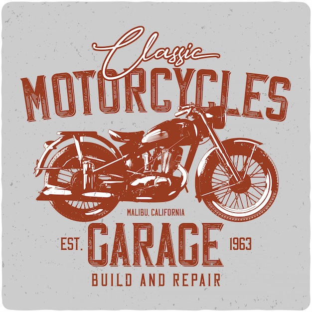 Vector vintage motorcycle