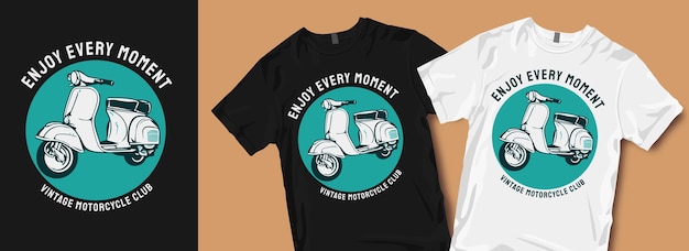 Vintage motorfiets t-shirt ontwerpen