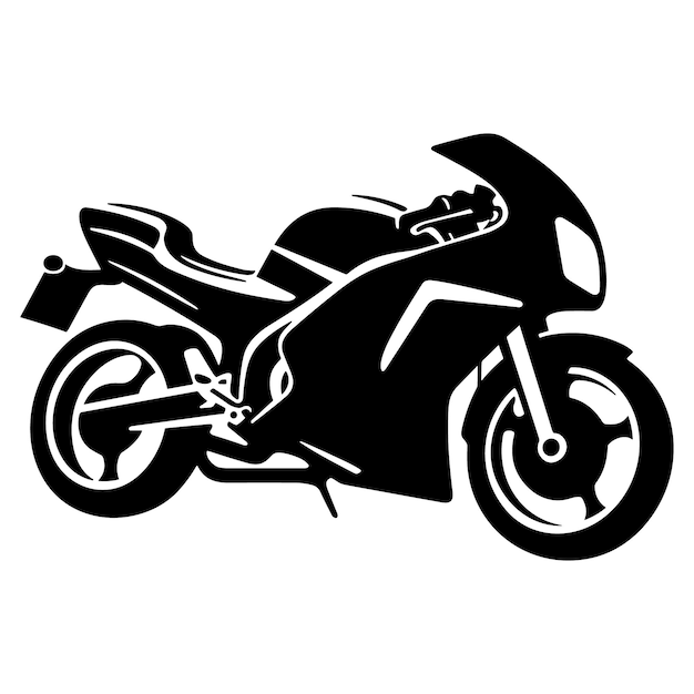 Vector vintage motorfietsconcept in zwart-witte kleuren geïsoleerde vector illustratie