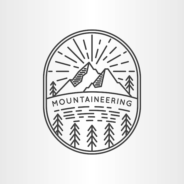 Vector vintage mountain logo