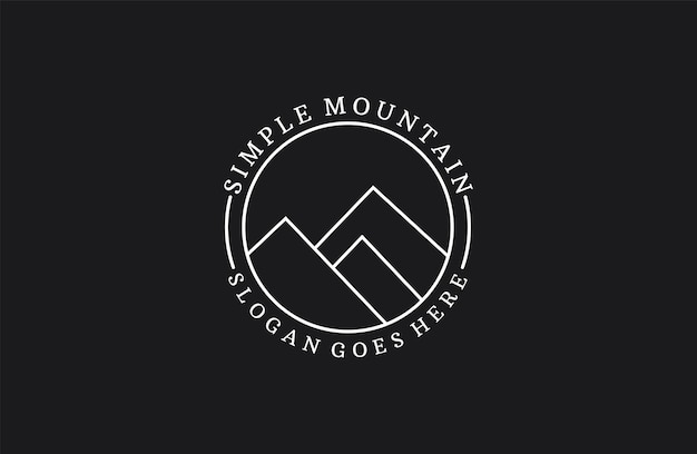 винтажный горный векторный логотип шаблон путешествия и приключенческий бизнес