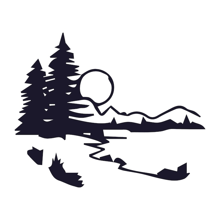 Vector vintage mountains collection vector