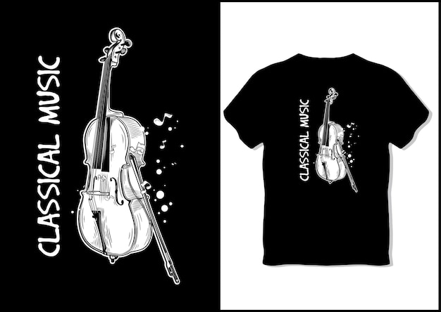 Vintage muziek tshirt ontwerp vector