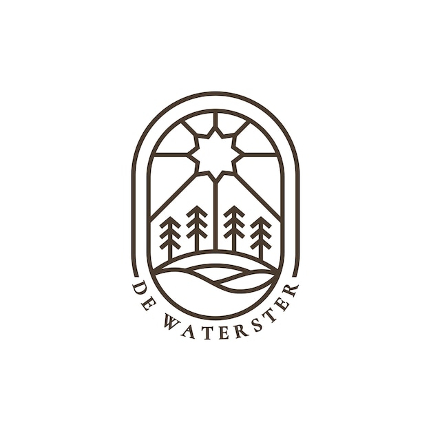 Vintage natuur logo-ontwerp voor uw bedrijf of bedrijf