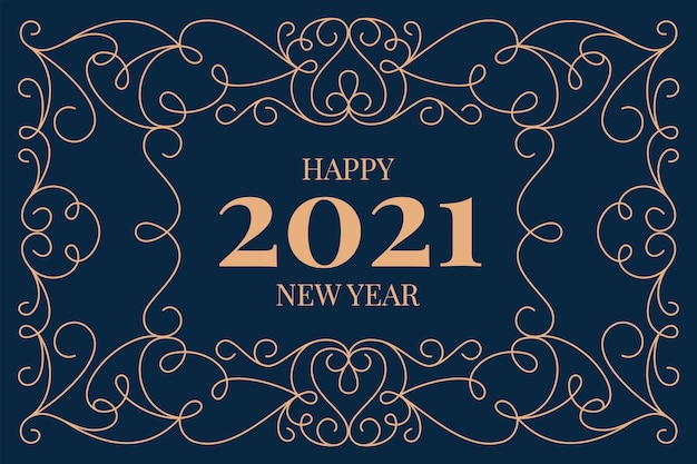 Vintage new year 2021 background