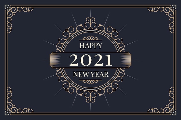 vintage new year 2021
