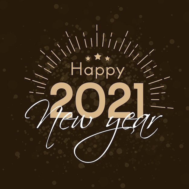 Vector vintage new year 2021