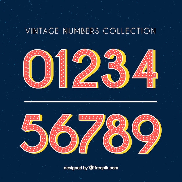 Vector vintage nummerverzameling