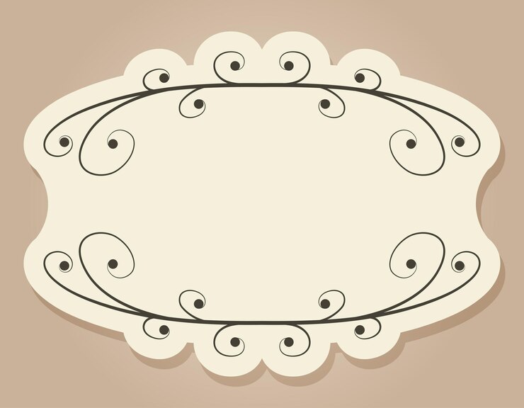 Vector vintage old frame or label with elegant swirls ornament vector isolated banner or template