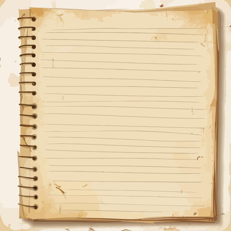 Vector vintage old paper sheet for scrapbook or notebook background