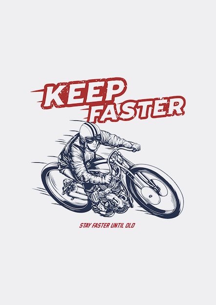 Vintage old racer vector clip art