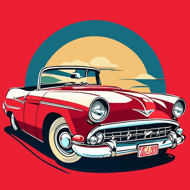 vintage oldtimer illustratie