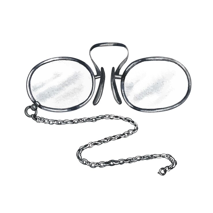 Vector vintage optical glasses vector watercolor illustration a color image of a men s accessory