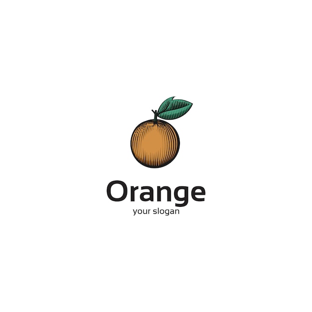 vintage oranje fruitlogo