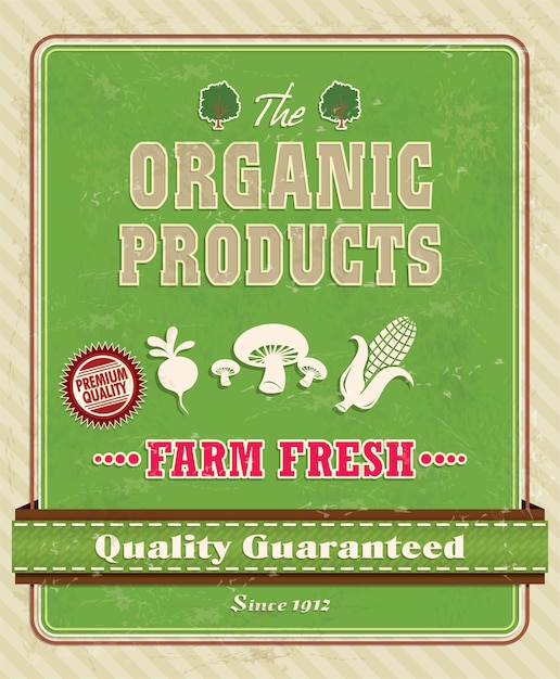 Vector vintage organic poster