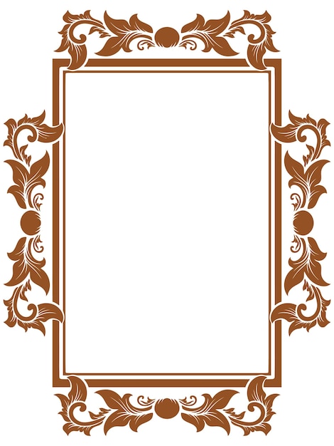 Vector vintage ornament frame voor bruiloft illustratie