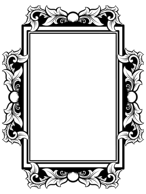 Vintage Ornament Frame voor bruiloft illustratie