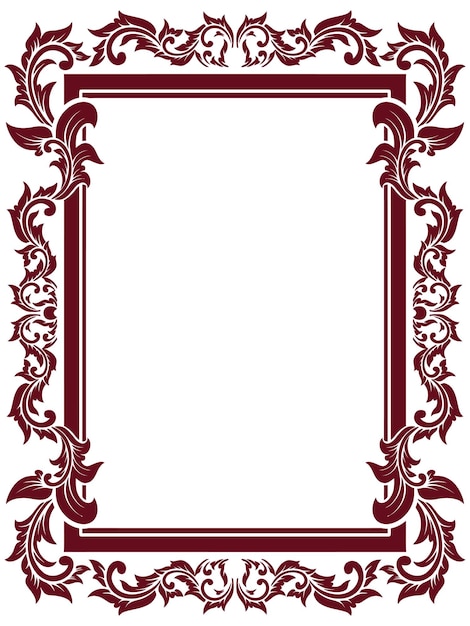 Vintage Ornament Frame voor bruiloft illustratie