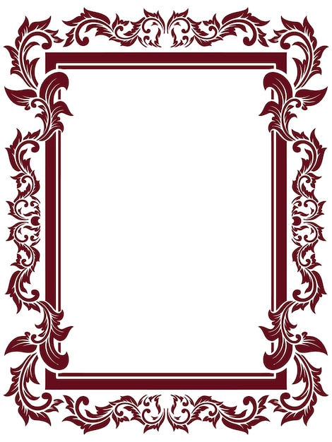 Vintage Ornament Frame voor bruiloft illustratie