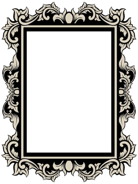 Vintage Ornament Frame voor bruiloft illustratie