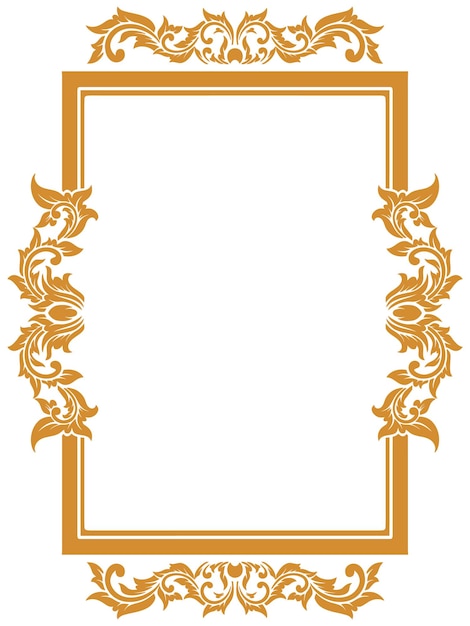 Vintage Ornament Frame For Wedding Illustration