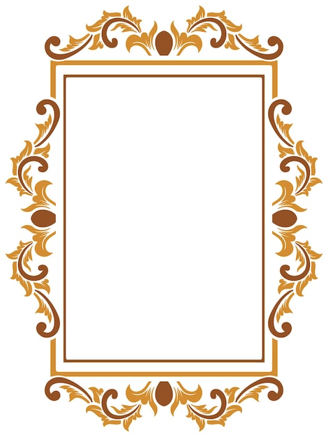 Vintage Ornament Frame For Wedding Illustration