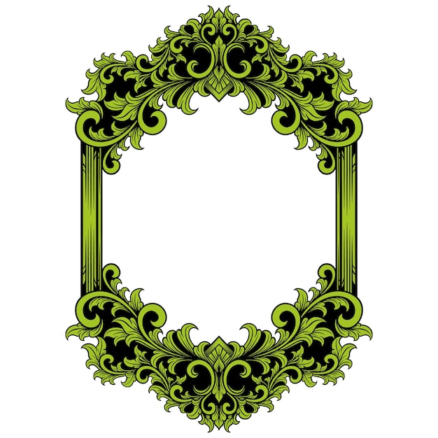 Vintage ornament frame for wedding