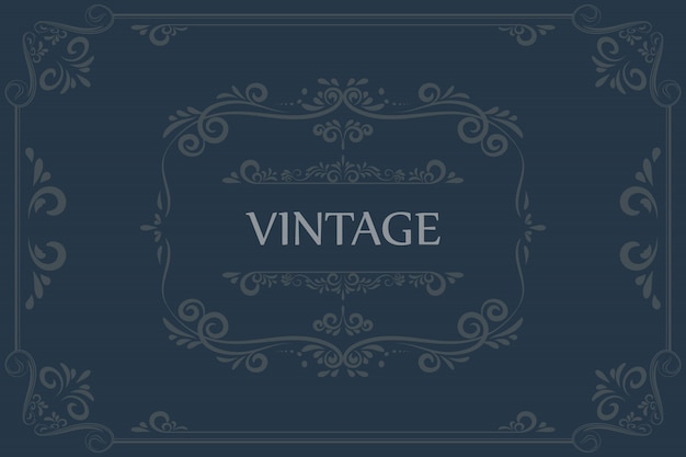 Vector vintage ornament greeting card