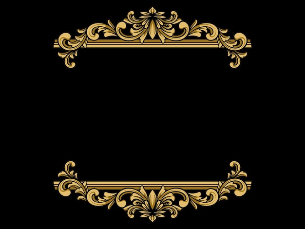 Vettore ornamento vintage in stile oro di lusso