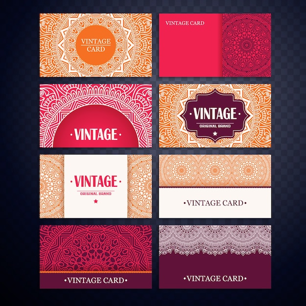 Vector vintage ornamental business card