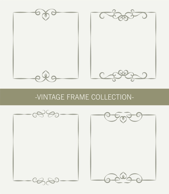 Vintage ornamental frame collection