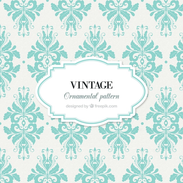 Vintage ornamental pattern with floral decoration